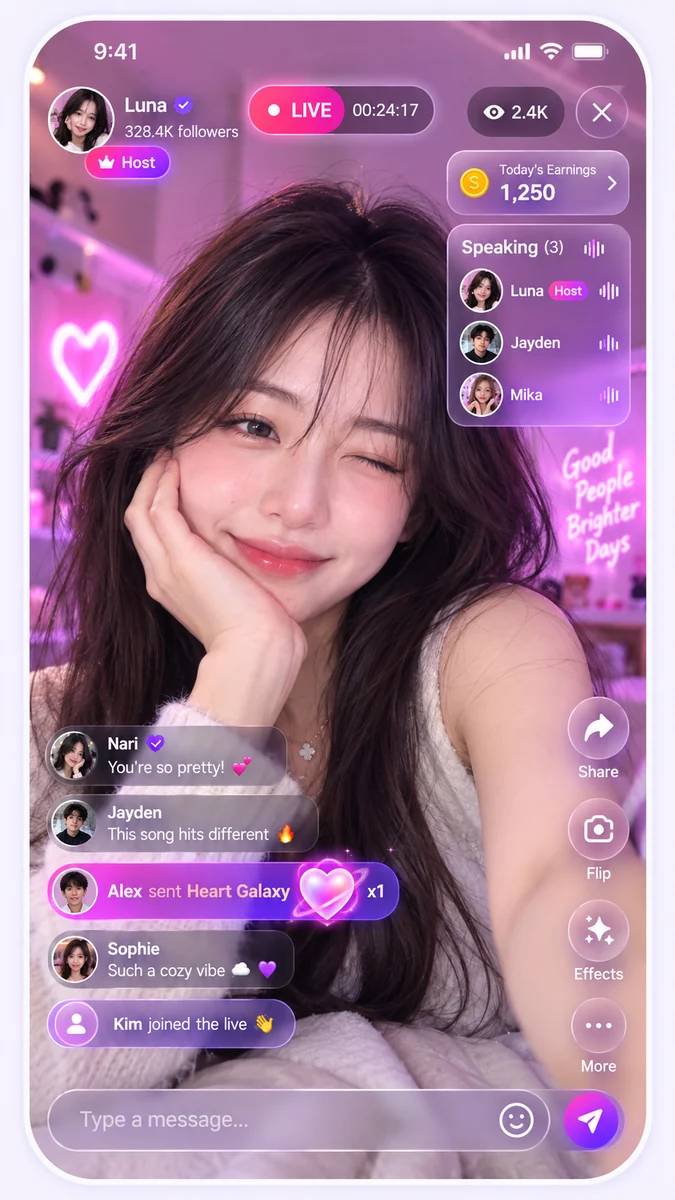 Zapo streamer live screen